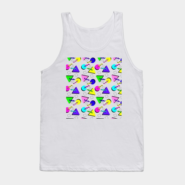 90s Retro Geometric Pattern Tank Top by lodesignshop